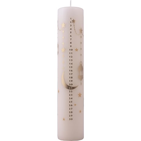 Andre Mærker Ramadan kalenderlys 5x25 cm - elfenben 380 g