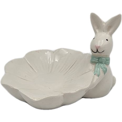 Påske Porcelænskanin med Fad 11,2 cm Assorteret