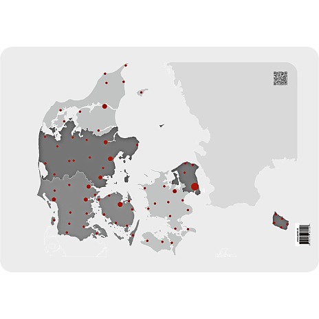 Lærlet Underlag Med Danmarkskortet