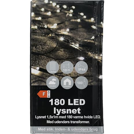 Lysnet 180 LED Varm Hvid