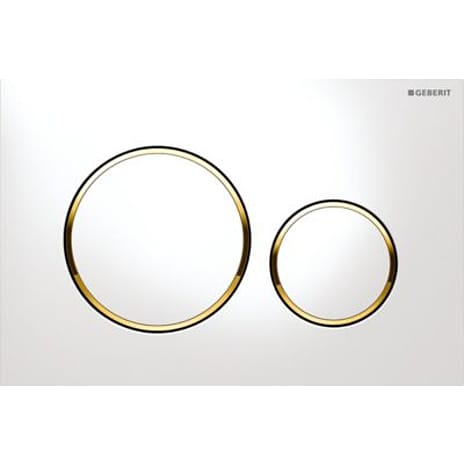GEBERIT SIGMA20 betjeningsplade hvid guldfarvet