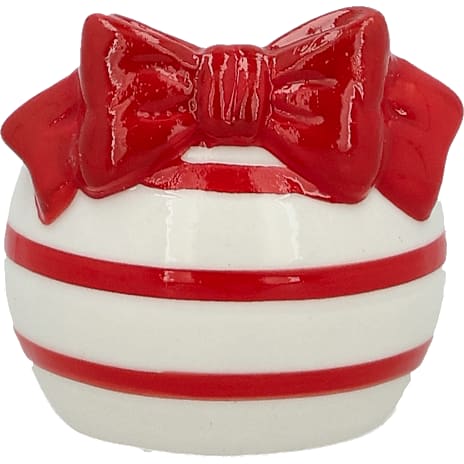 Julefryd Porcelæns Sløjfestage 5,7 x 5,3 cm Hvid Og Rød