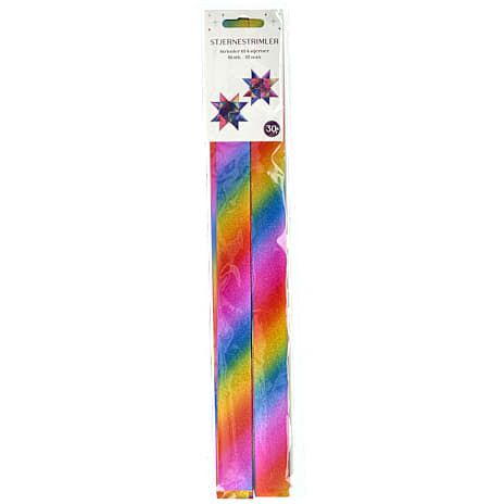 Stjernestrimler glitter 25 mm - 16-pak - multifarvet 1 stk.
