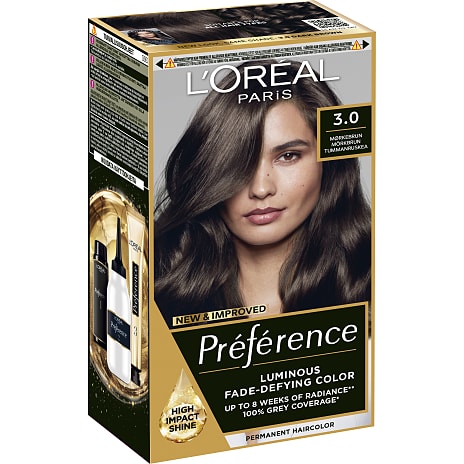 L'Oréal Paris Permanent Hårfarve 3 Brasil Med Hi-Shine Eliksir