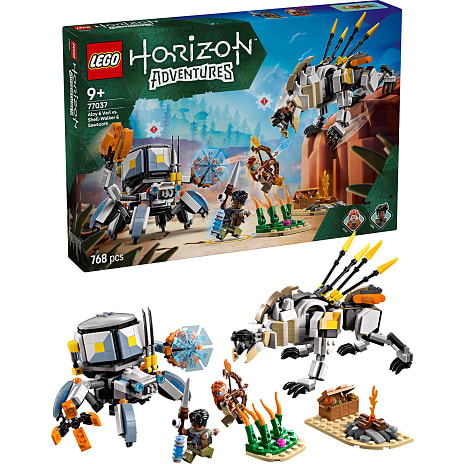LEGO Horizon Aloy og Varl mod Skjoldgænger og Savtand 77037