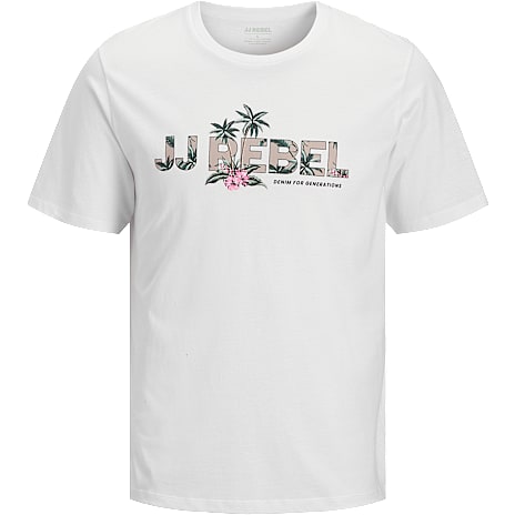 JJ Rebel Herre T-shirt med Print Str. 2XL Hvid
