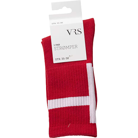 VRS Unisex Tennisstrømper Str. 43/46 Rød