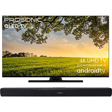 Prosonic 55QAND9023 55" QLED UHD Android TV med PS30W23 soundbar
