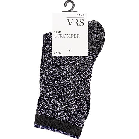 VRS dame glimmerstrømper str. onesize - lilla 1 stk.