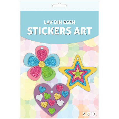 1Conzept Sticker art blomst, stjerne, hjerte