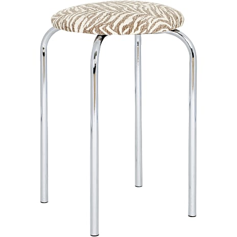 Salling Trend Limited Edition Skammel - Krom og Zebraprint