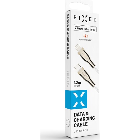 Fixed USB-C/Lightning Kabel 1.2m Hvid