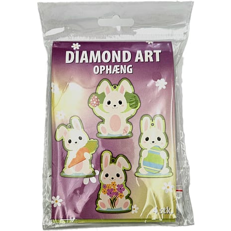 Påske Diamond Art Ophæng 4-pak Assorteret