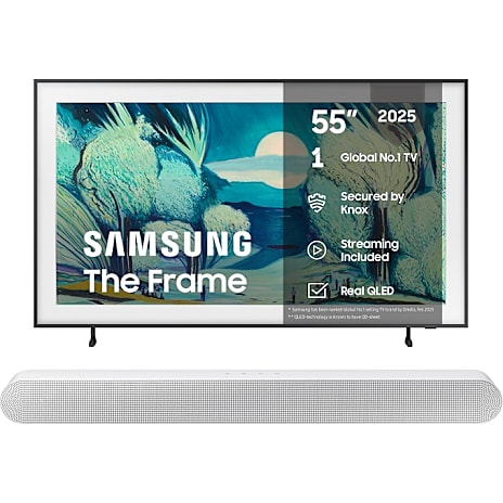 Samsung 55" QLED TV TQ55LS03F med HW-S67D soundbar