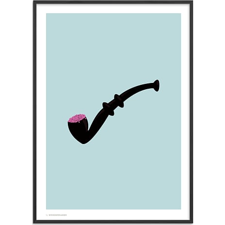 Citatplakat Lakridspiben lyseblå - 30x40 cm 1 stk.