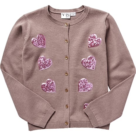 VRS Børne Cardigan Str. 134/140 Gammelrosa