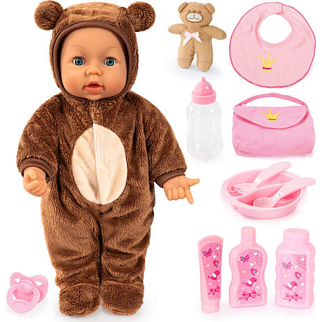 Mami baby dukke 46 cm med teddy tøj 1 stk.