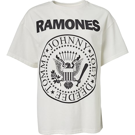 Ramones T-shirt Str. S Råhvid