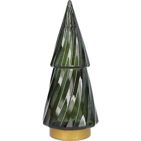 Julefryd Glastræ Med LED Wire Højde 26 cm Grøn