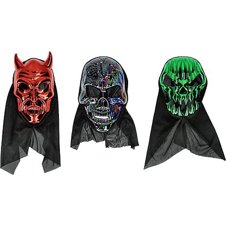 Halloween Foil Maske Assorteret