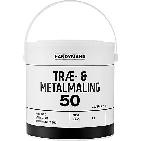 Handymand træ- og metalmaling 50 2,5 liter - modehvid 2500 ml