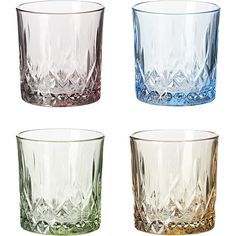 Aida farvede whiskey glas (310ml) – flere varianter – assorteret 1 stk.