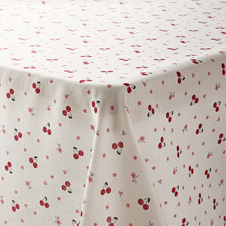 Salling Trend dug - hvid med kirsebærprint 1 stk.
