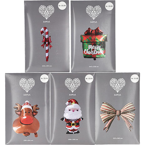 Jul Folieballoner Assorteret