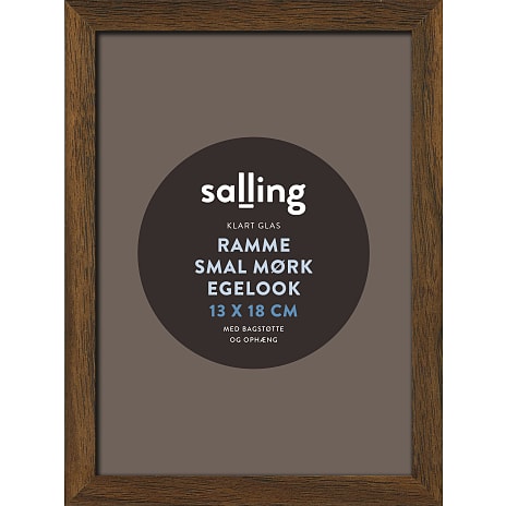 Salling Ramme i mørk egetræslook m. glas - 13x18 cm 1 stk.