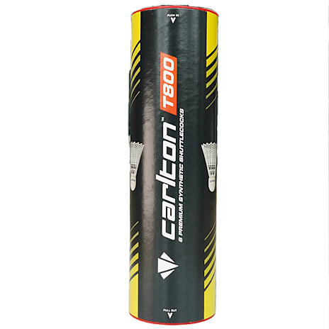 Carlton badmintonbolde T800 nylon gul/rød 6 stk. 1 stk.