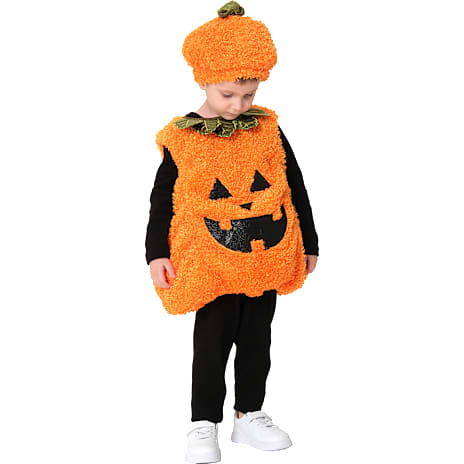 Halloween Lille Plysgræskar Kostume Str. 92