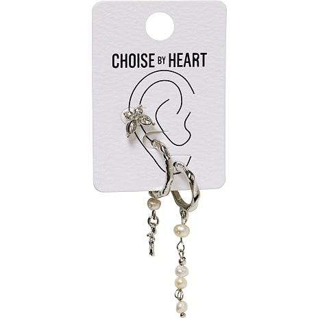 Choise by Heart Dame Øreringe 3-pak Sølvfarvet