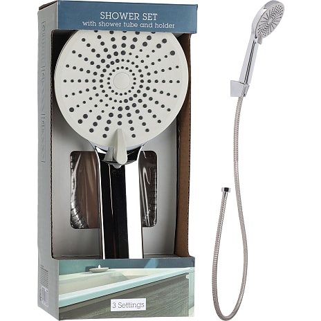 Bathroom Solutions Brusehoved sæt 3 funktioner krom