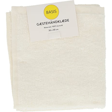 BASIS håndklæde 30x50 cm - hvid 1 stk.