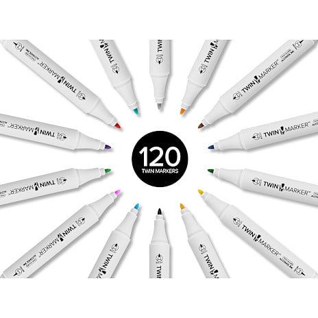 DanPen Twinmarkers 120-pak Inkl. Rack