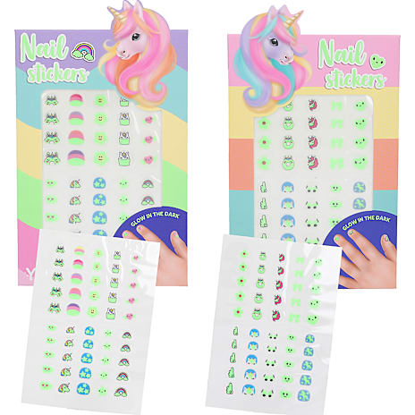 Ylvi Deco Glow in the Dark Neglestickers - assorteret