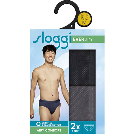 Sloggi Herre 2-pak Midi EverAiry Str. XL Sort