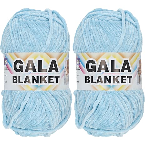 Gala Blanket 2-pak Garn Lyseblå SK26