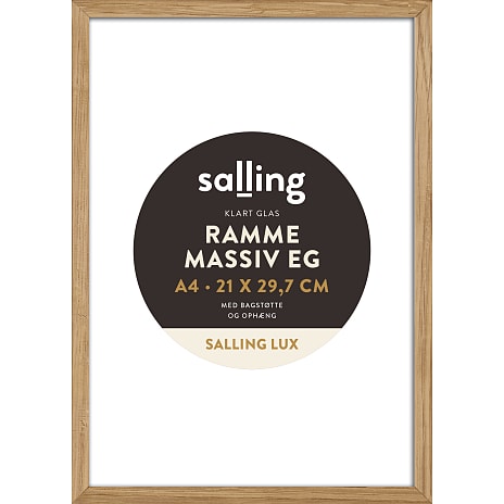 Salling Ramme i massiv eg m. glas - 21x29,7 cm 1 stk.