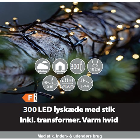 Lyskæde med LED - varm hvid