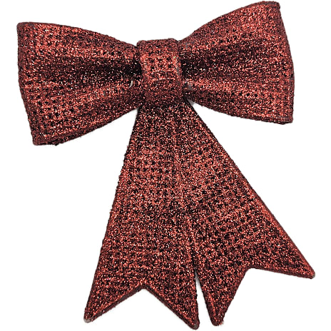 Julefryd Dekorationssløjfe med Glitter Højde 10 cm Assorteret