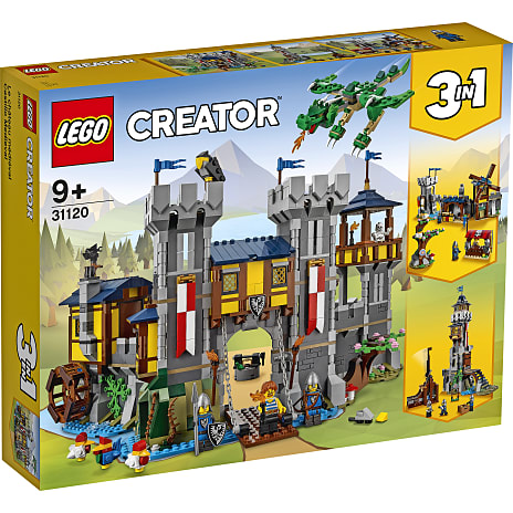 Kollega hver for sig udtale LEGO Creator 3-i-1 Middelalderborg til tårn eller marked med drage 31120 |  Køb på føtex.dk!