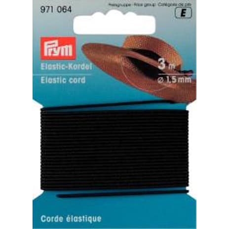 Prym Elastiktråd 1,5mm Sort