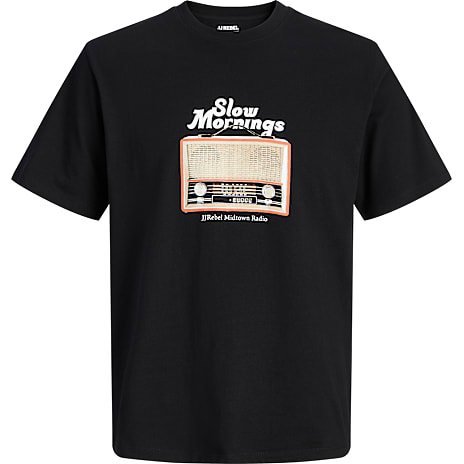 JJ REBEL Herre T-shirt med print - sort