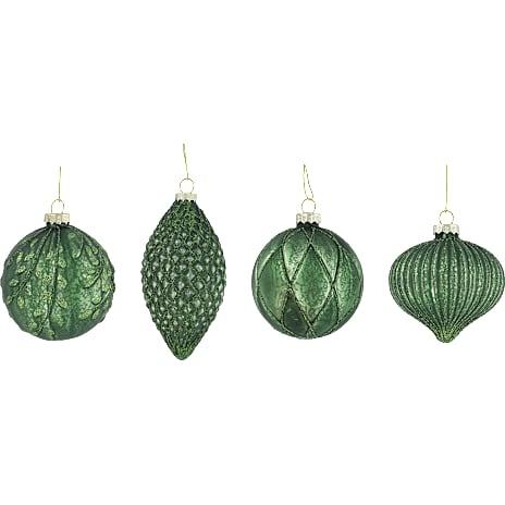 Julefryd Julekugle Antik Grøn Ø 8 cm Assorteret
