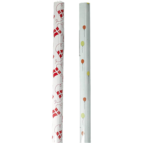 Andre Mærker Gavepapir fødselsdagsmotiver 70 cm x 3 meter - flere varianter - assorteret 1 stk.