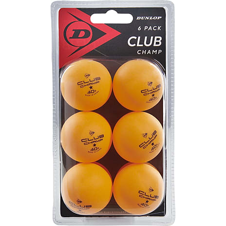 Dunlop 40+ Champ Bordtennisbolde 6-pak Orange