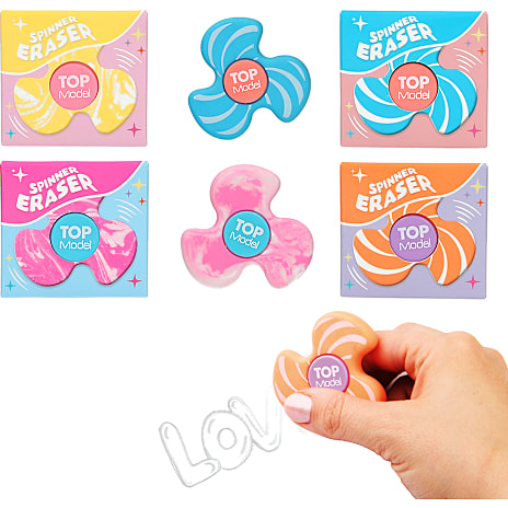 TOPModel Fidgetspinner Viskelæder Assorteret