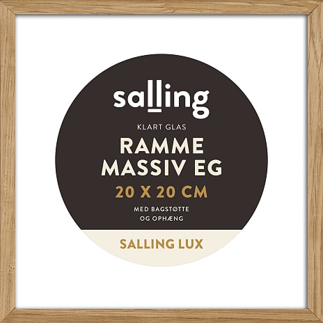 Salling Ramme i massiv eg m. glas - 20x20 cm 1 stk.