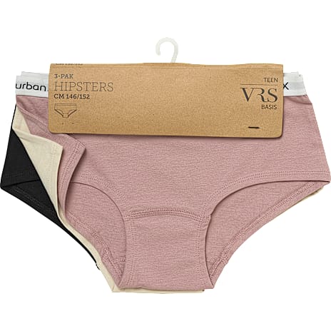 VRS teen 3-pak hipster str. 158/164 - lilla/beige/sort 1 stk.
